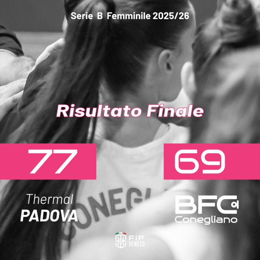SERIE B FEMMINILE | 11a GIORNATA DI ANDATA | PADOVA 77 – 69 BFC