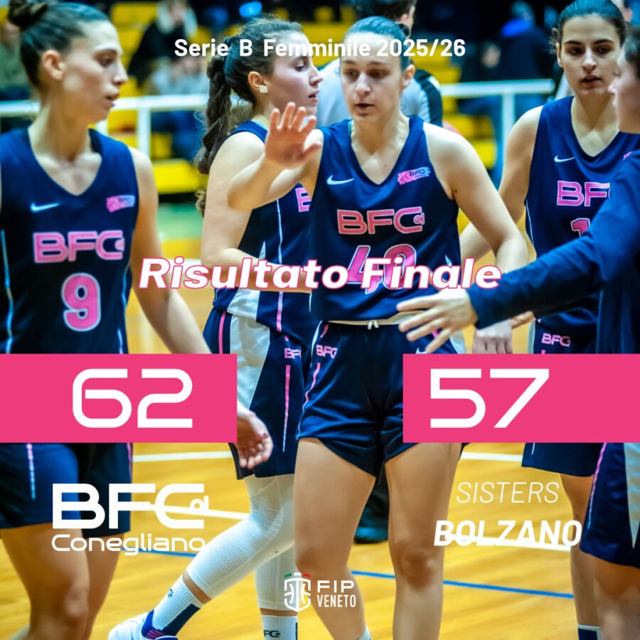 SERIE B FEMMINILE | 14a GIORNATA DI ANDATA | BFC 62 – 57 SISTERS BOLZANO